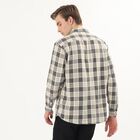 Men's Grey Cotton Classic Collar Casual Shirt, गहरा ग्रे, small