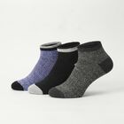Men's Regular Fit Ankle Length Pack of 3 Socks ( Black, Blue, Charcoal ), Light Blue, small