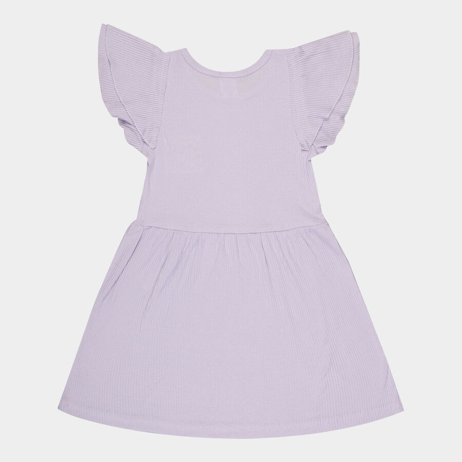 Girls Cotton Frock, Lilac, large image number null