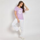 Ladies' Round Neck T-Shirt, लाइलेक, small image number null