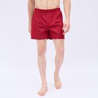 Men's Deep Crimson Printed Elastic Waist Boxers, Red, small image number null