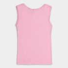Girls' 100% Cotton Vest, गुलाबी, small image number null