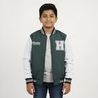 Boys Dark Green Varsity Jacket, Dark Green, small image number null