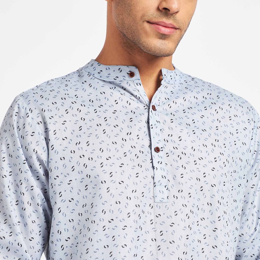 Printed Regular Kurta, Light Grey, large image number null