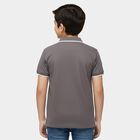 Boys' Yellow Cotton Round Neck Casual T-Shirt, पीला, small