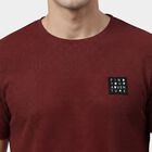 Men's Pink Round Neck Athleisure T-Shirt, Light Pink, small