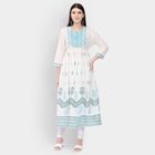 Ladies' 100% Cotton Kurta , Light Blue, small image number null