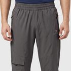 Men's Dark Grey Straight Fit Cargo Track Pants, Dark Grey, small