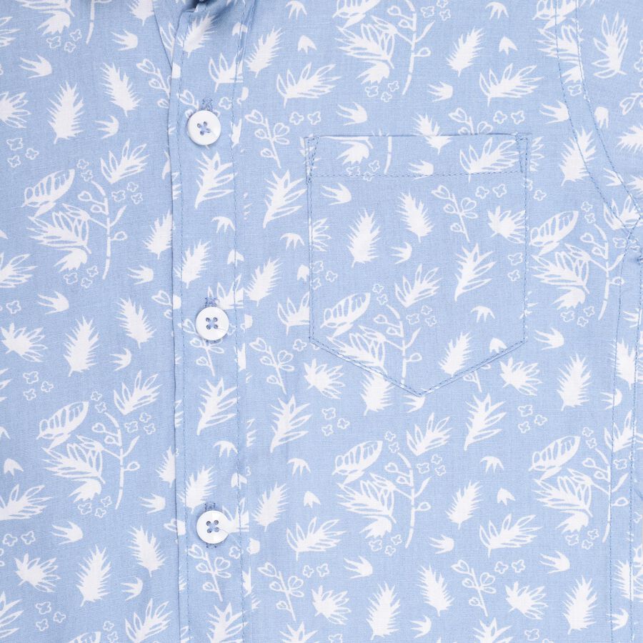 Boys' 100% Cotton Casual Shirt , हल्का नीला, large image number null