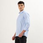 Men's Regular Collar Casual Shirt, Light Blue, small image number null