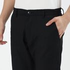 Men's Jet Black Slim Fit Flat-Front Casual Trousers, Black, small image number null