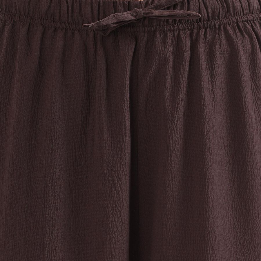 Women's Deep Chocolate Brown Balloon Fit Solid Harem Pants, Brown, large image number null