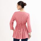 Women's Light Lavender Purple Round Neck Solid Kurti, बैंगनी, small image number null