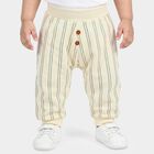 Infants' Off White Jogger Striped Cotton Pyjama, Off White, small
