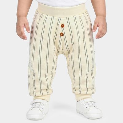 Infants' Off White Jogger Striped Cotton Pyjama