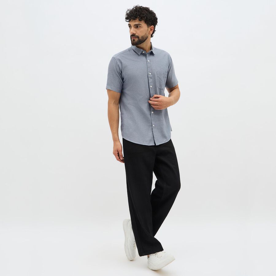 Men's Casual Shirt, Navy Blue, large image number null