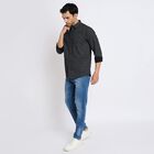 Men's 100% Cotton Casual Shirt, काला, small image number null