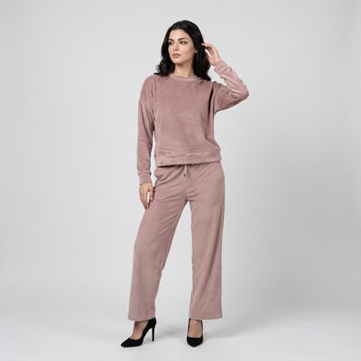 Women's Light Pink Velour Track suit
