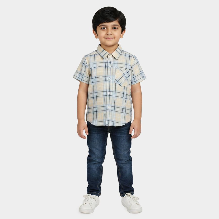 Boys' Casual Shirt, गहरा पीला, large
