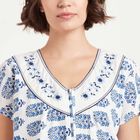 Printed Nighty, White, small image number null