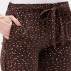 Women's Brown Viscose Regular Fit Capri, Brown, small