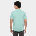 Men's Aqua Cotton Casual Shirt, एक्वा, small