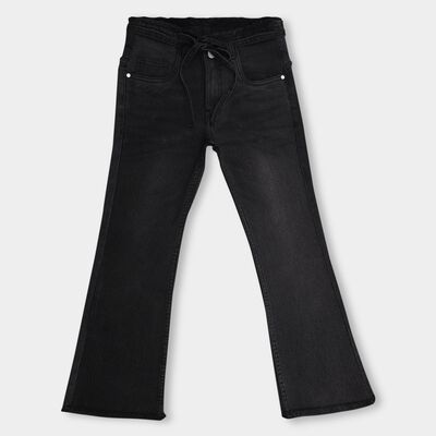 Girls' Buttoned Jeans