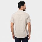 Men's Grey Spread Collar Regular Fit Shirt, Light Grey, small