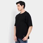 Men's Round Neck Half Sleeves T-Shirt, Black, small image number null
