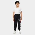 Boys' Navy Blue Jogger Graphic Printed Cotton Blend Pyjama, नेवी ब्लू, small