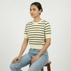 Women's Olive Green Cotton Top, ओलिव, small