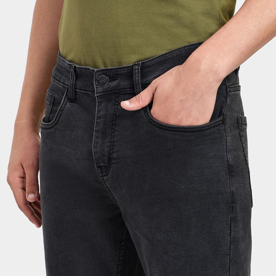 Men's Slim Fit Jeans, गहरा ग्रे, large image number null