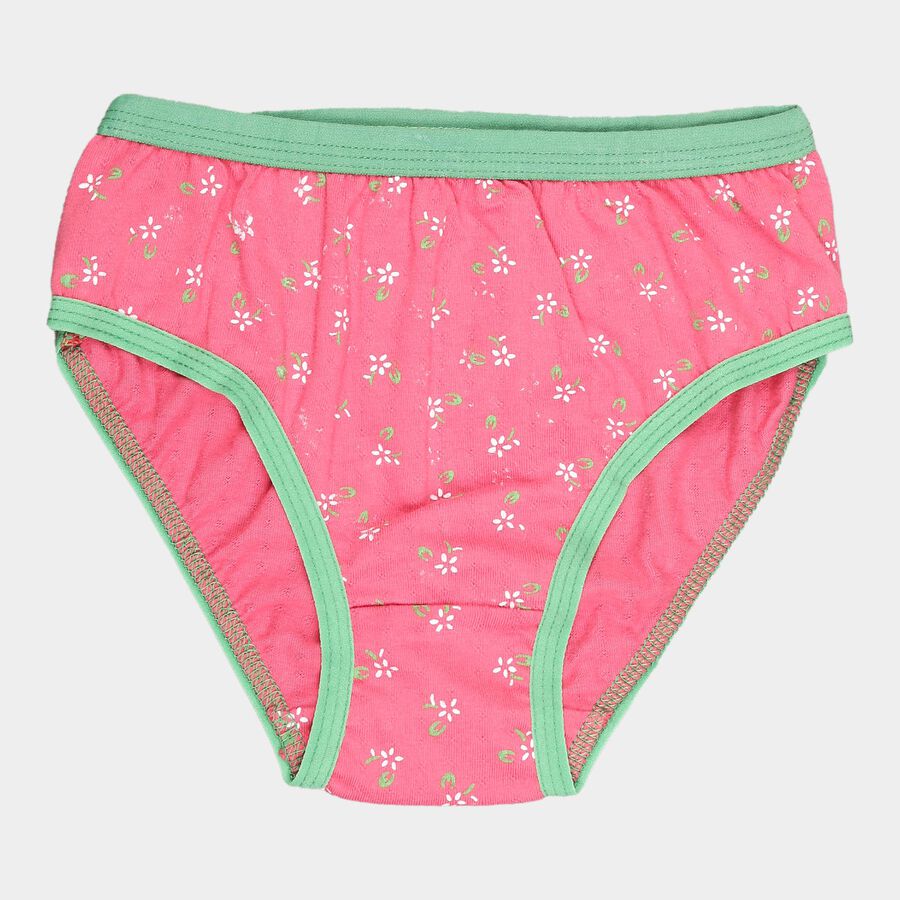 Girls Cotton Printed Panty, Light Green, large image number null