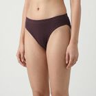 Women's Purple Regular Fit Solid Panty, बैंगनी, small