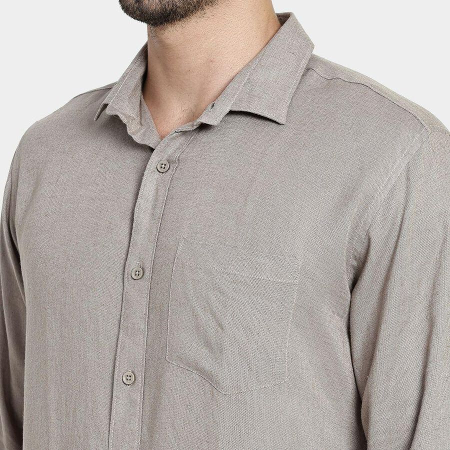 Men's 100% Cotton Casual Shirt , Beige, large image number null