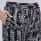 Women's Black and White Printed Wide-Leg Palazzos, काला, small image number null