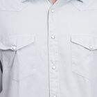 Men's 100% Cotton Casual Shirt, Light Grey, small image number null