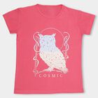 Girls' T-Shirt , गुलाबी, small