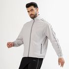 Men's Light Grey High Neck Casual Jacket, हल्का ग्रे, small image number null