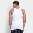 Cotton Solid Vest, White, small