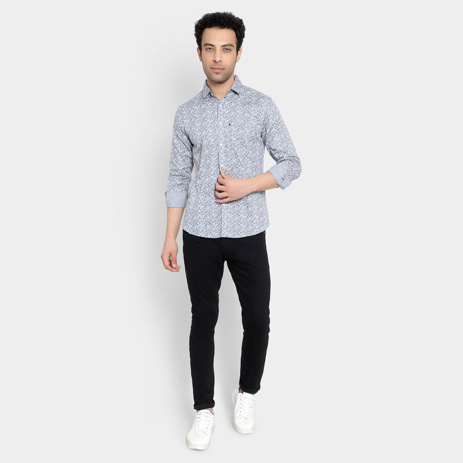 Cotton Casual Shirt, Light Grey, large image number null