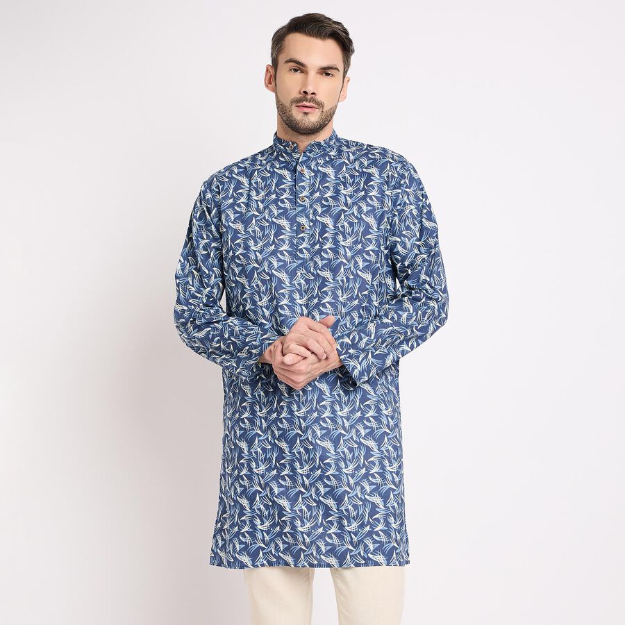 Men's Kurta, गहरा नीला, large image number null