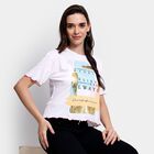 Ladies' 100% Cotton Crop  Top, Off White, small image number null