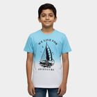 Boys' Half Sleeves T-Shirt, White, small