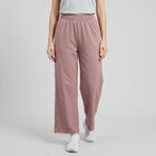 Women's Pink Wide Leg Track Pants, Light Pink, small