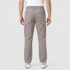Men's Grey Slim Fit Drawstring Cargo Trousers, हल्का ग्रे, small