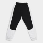 Boys' Black and Grey Color-Block Cotton Blend Pyjama, काला, small image number null