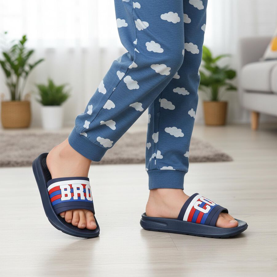 Boys' Slipper, Grey, large