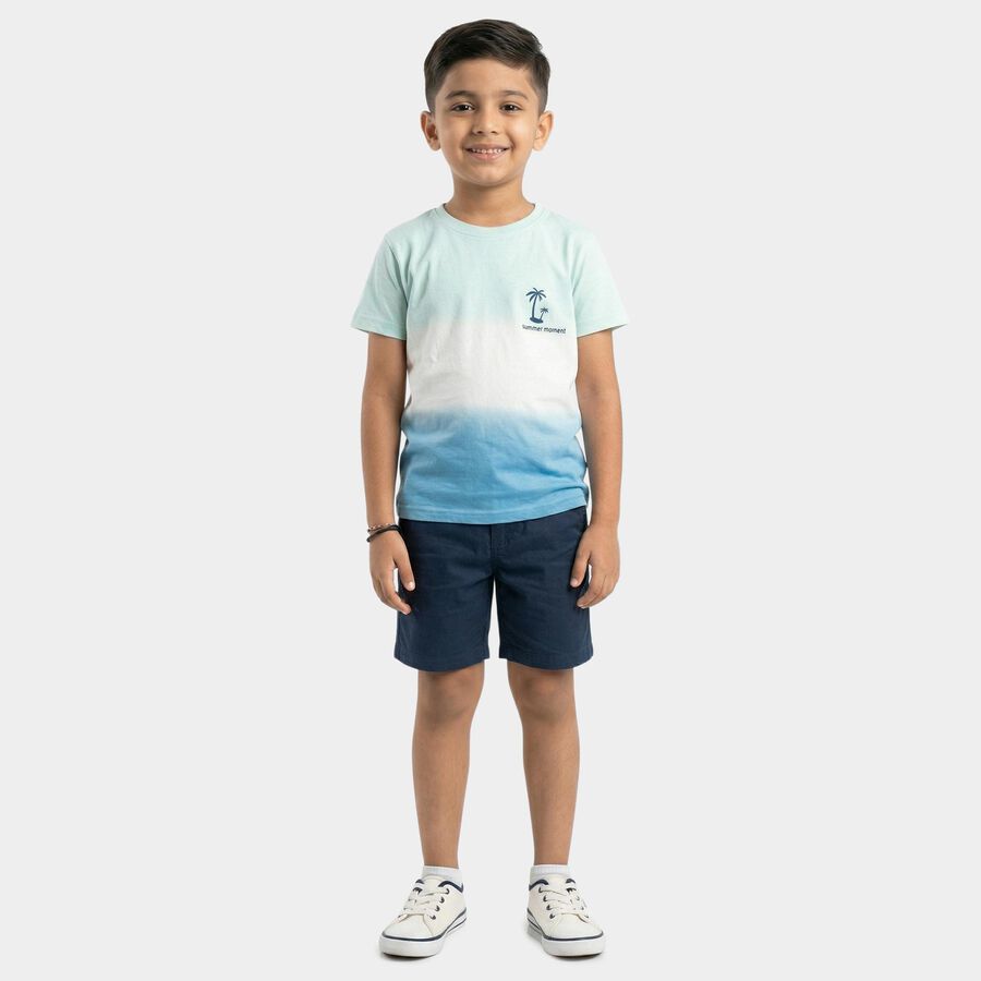 Boys White Cotton Casual T-Shirt, सफ़ेद, large