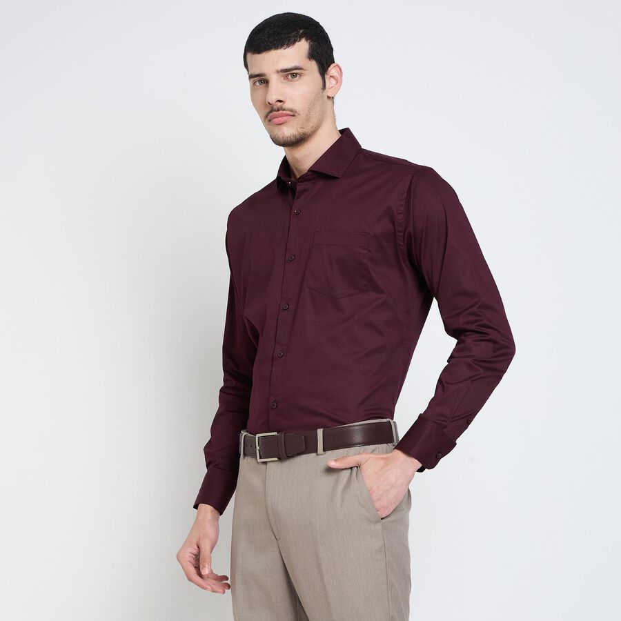 Men's Formal Shirt , वाइन, large image number null